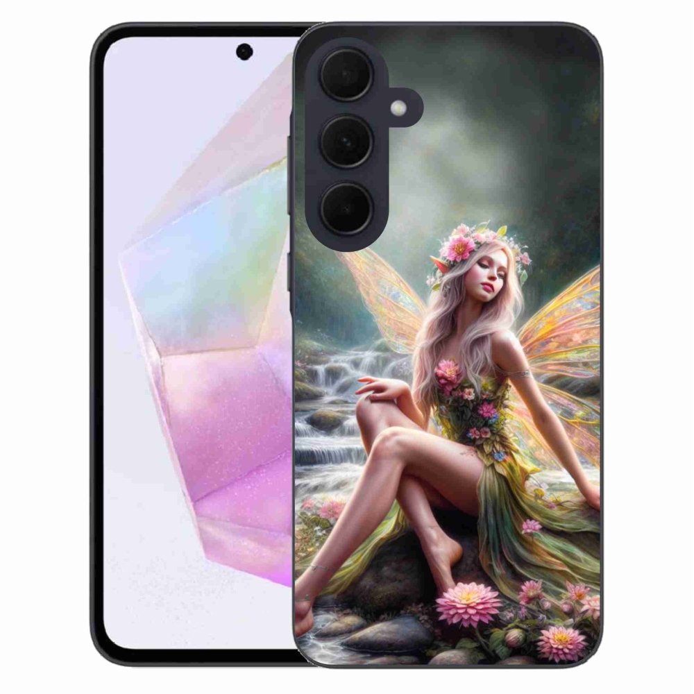 Gelový kryt mmCase na Samsung Galaxy A35 5G - motýlí žena 1