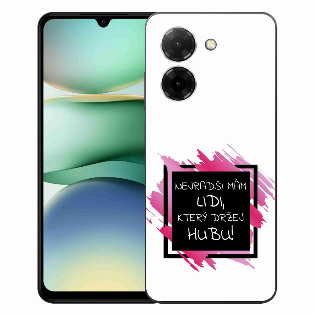 Gelový kryt mmCase na Xiaomi Redmi A5 (171.7x77.8x8.3mm) - vtipný text 7 černobílé pozadí