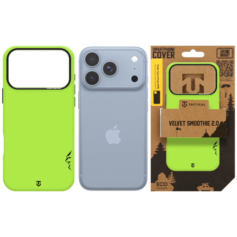 Tactical MagForce Velvet Smoothie 2.0 Kryt pro Apple iPhone 18 Pro/17 Pro Avocado
