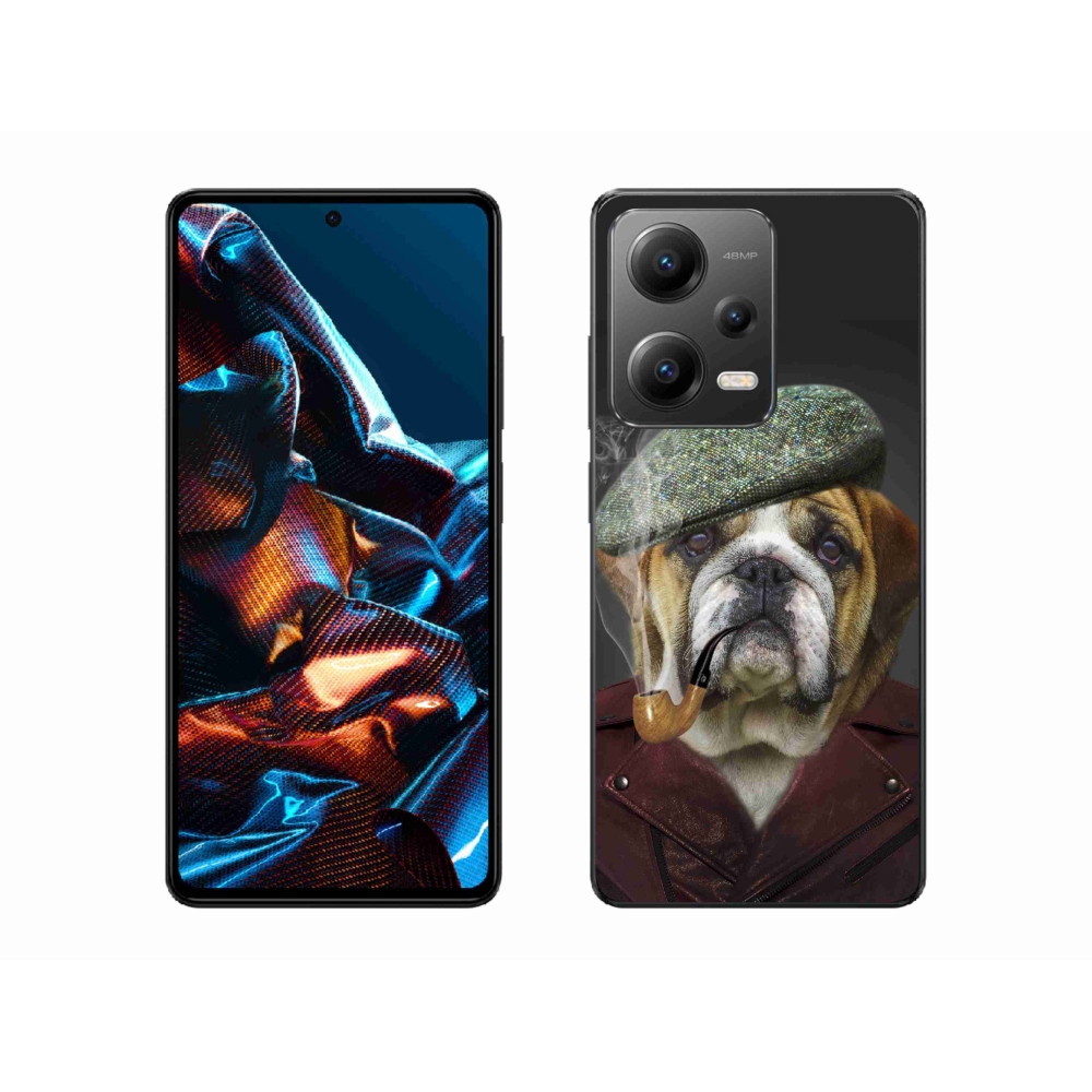 Gelový kryt mmCase na Xiaomi Redmi Note 12 Pro 5G - pes s fajfkou