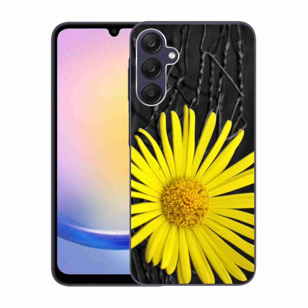 Gelový kryt mmCase na Samsung Galaxy A25 5G - žlutá květina
