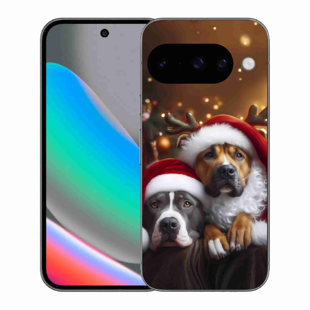 Gelový kryt mmCase na Google Pixel 10 - vánoční psi