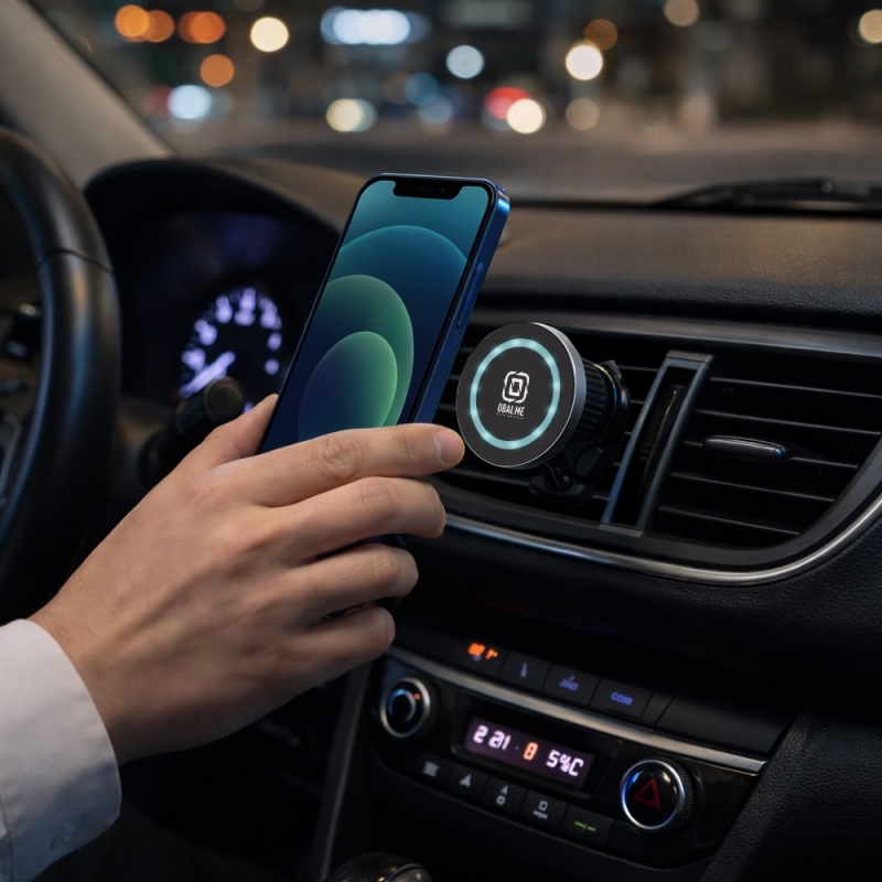 OBAL:ME MagNetix Aura Bezdrátový Nabíjecí Držák do Auta 15W Black