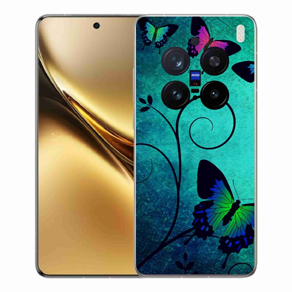Gelový kryt mmCase na Vivo X200 Pro 5G - barevní motýli