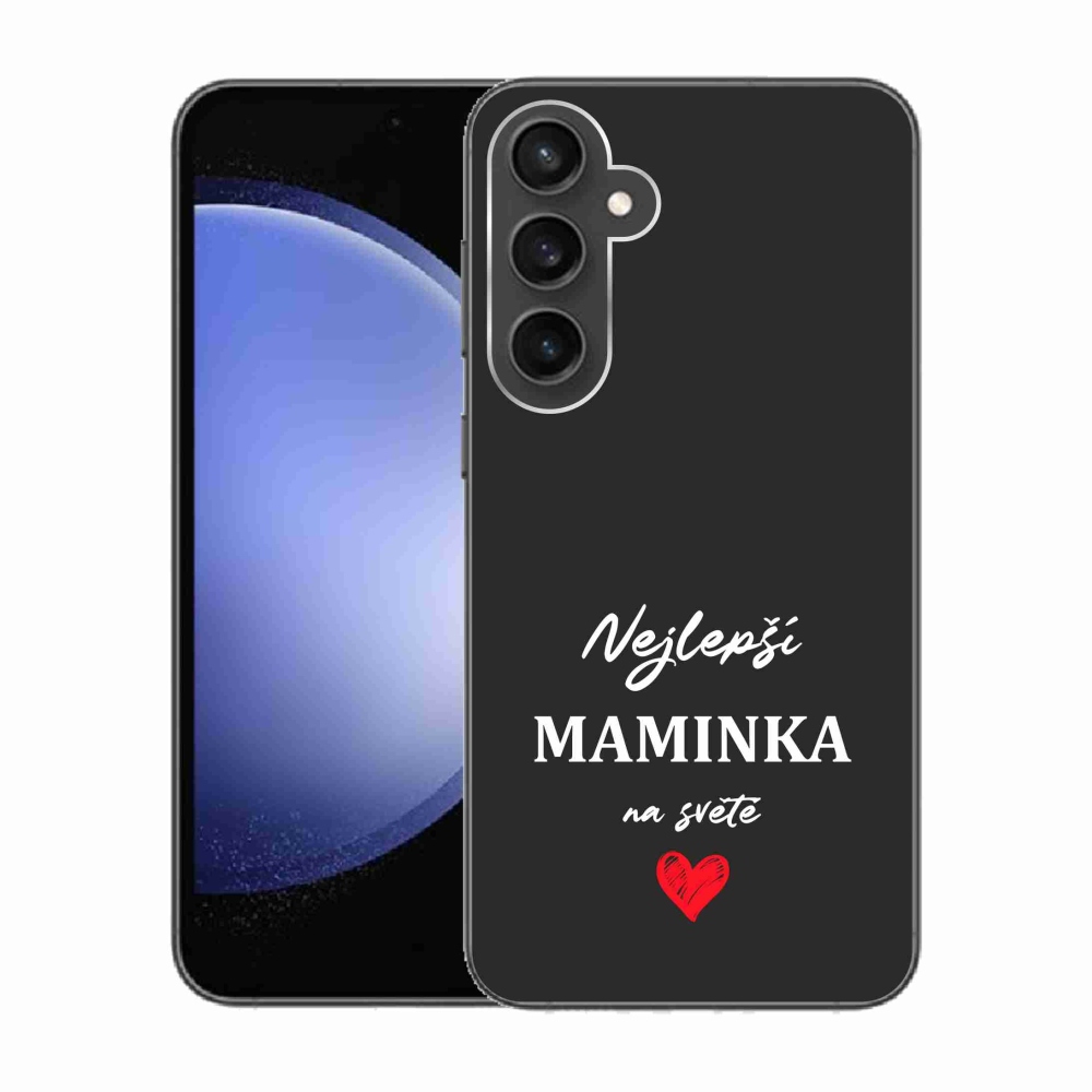 Gelový kryt mmCase na Samsung Galaxy S23 FE - nejlepší maminka 1 černé pozadí