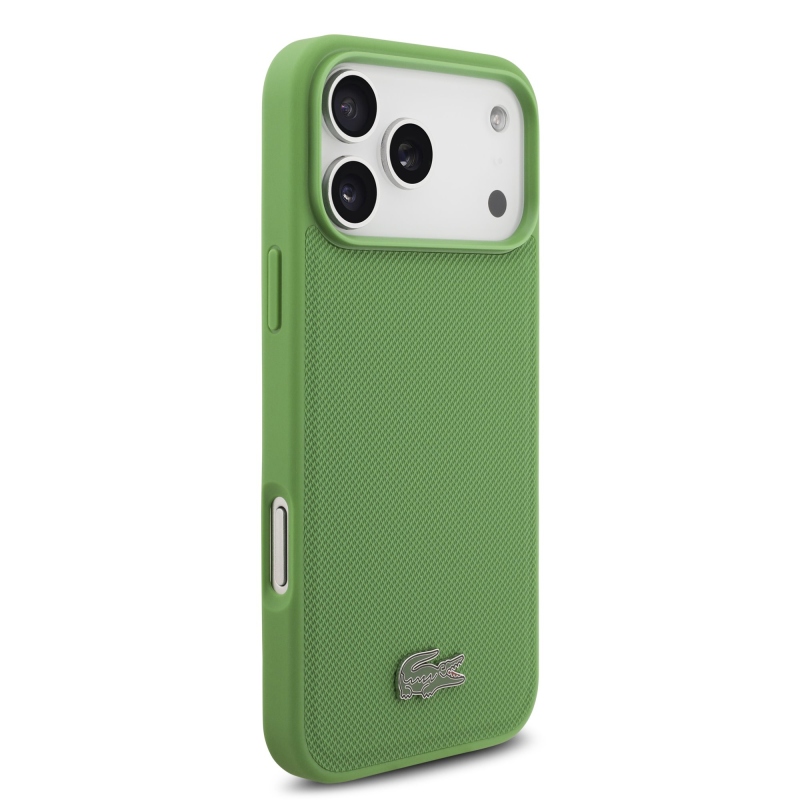 Lacoste Iconic Petit Pique MagSafe Zadní Kryt + Peněženka pro iPhone 17 Pro Max Green