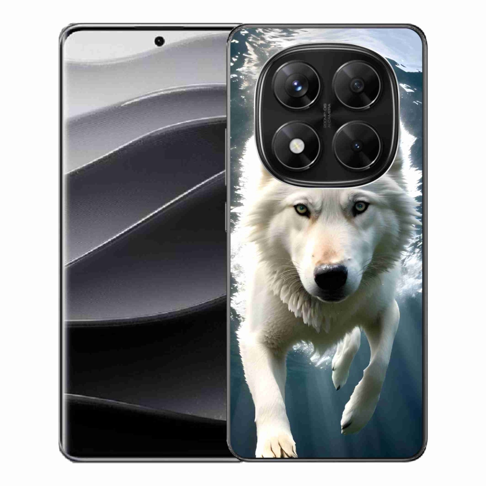 Gelový kryt mmCase na Xiaomi Redmi Note 14 Pro 5G/Poco X7 5G - bílý vlk
