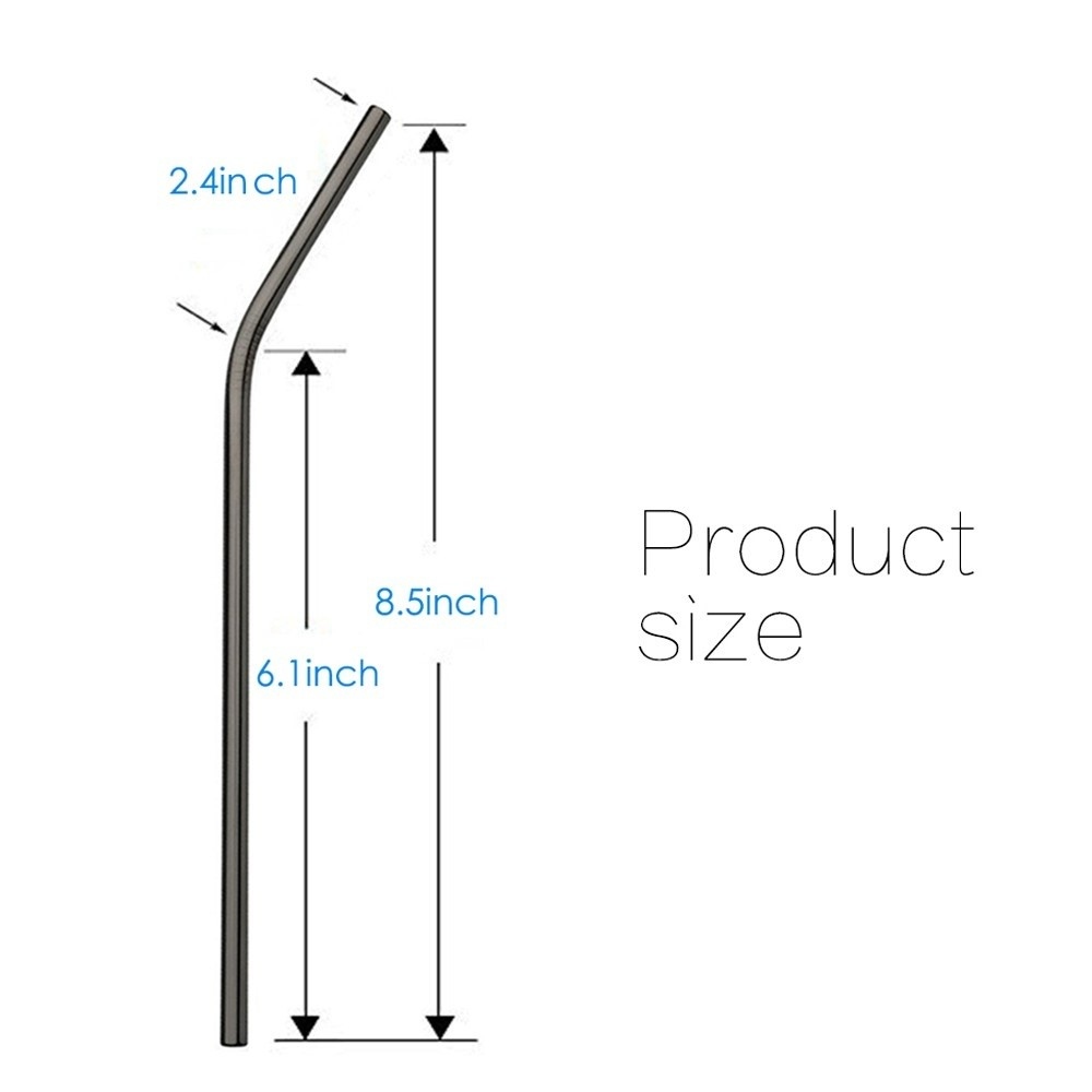 Stylová zahnutá brčka z nerezu 4 ks pro každodenní použití