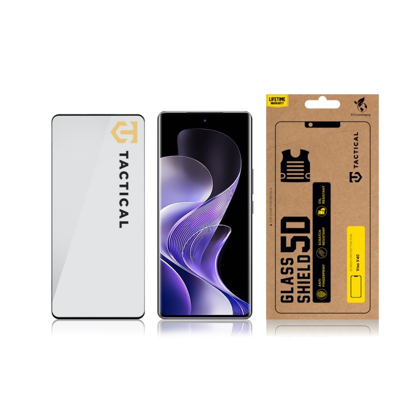 Tactical Glass Shield 5D sklo pro Vivo V40 Black