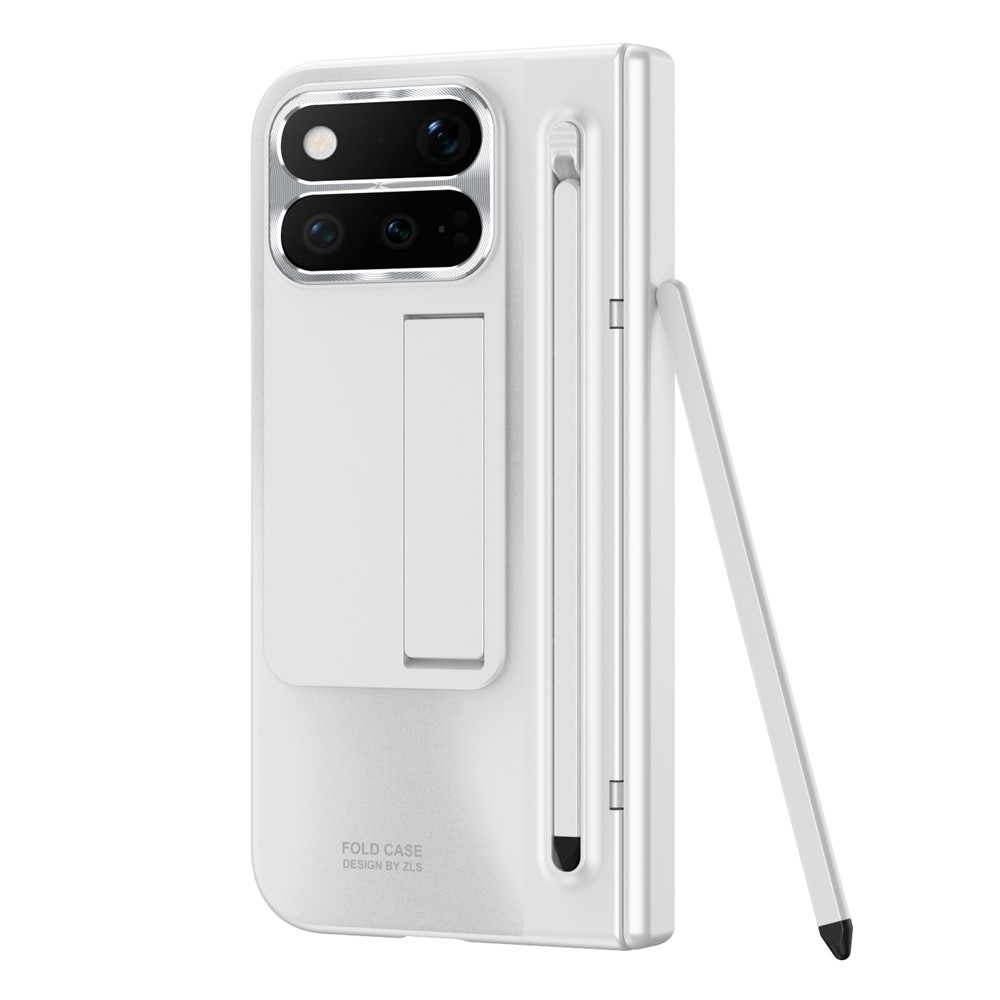 Hinge plastový kryt se stylusem a ochranou displeje na Google Pixel 11 Pro Fold - bílý