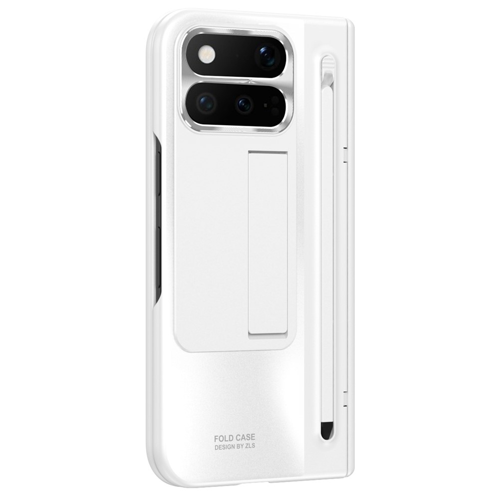 Hinge plastový kryt se stylusem a ochranou displeje na Google Pixel 11 Pro Fold - bílý