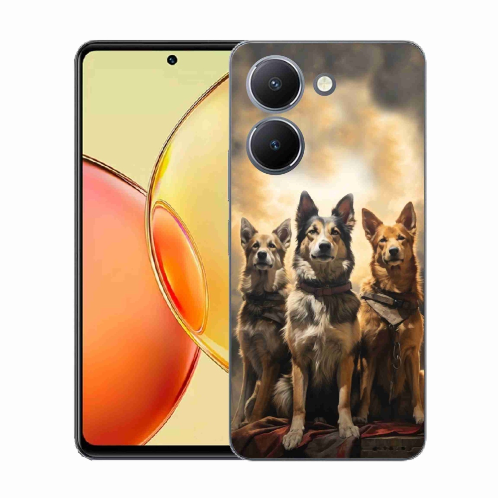 Gelový kryt mmCase na Vivo Y36 - tři psi