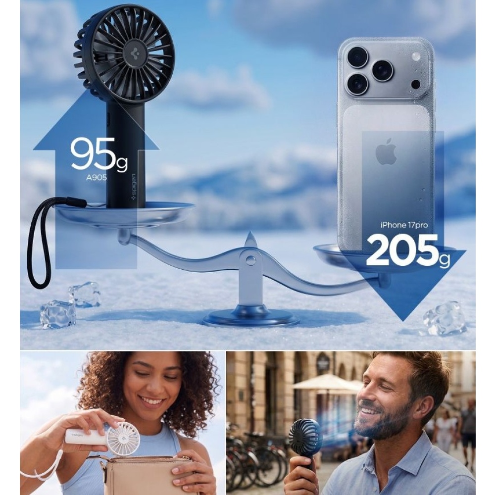 Spigen A905 Mini přenosný ruční ventilátor