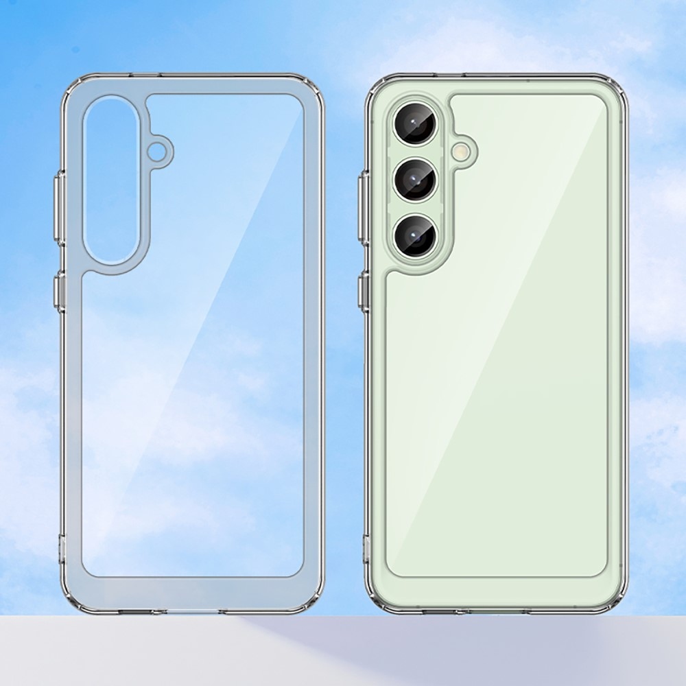 Gelový obal s pevnými zády na Samsung Galaxy S24 FE - průhledný
