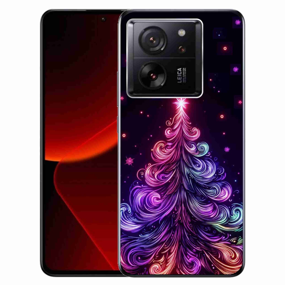 Gelový kryt mmCase na Xiaomi 13T/13T Pro - neonový vánoční stromek 1