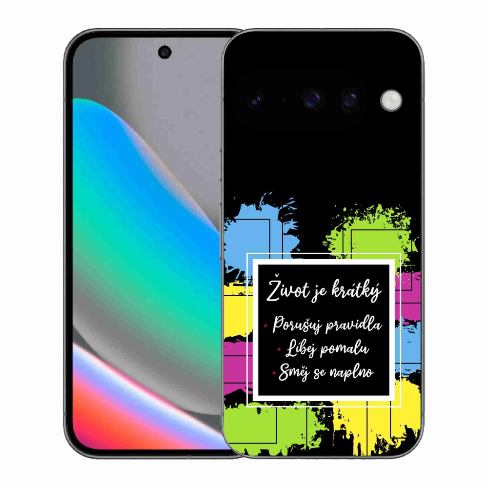 Gelový kryt mmCase na Google Pixel 10 - citát 5 černé pozadí