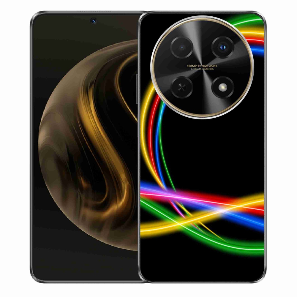Gelový obal mmCase na Huawei Nova 12i - neonové kruhy