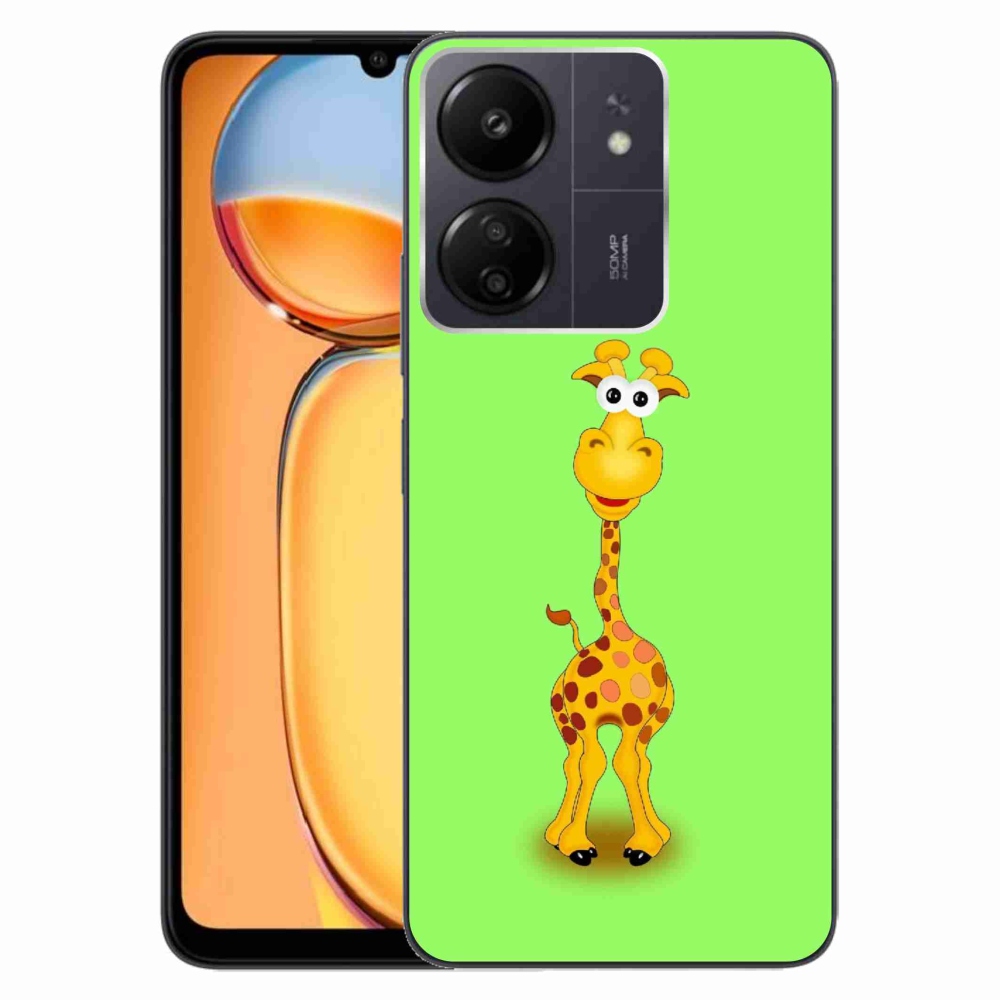 Gelový kryt mmCase na Xiaomi Poco C65/Redmi 13C - kreslená žirafa