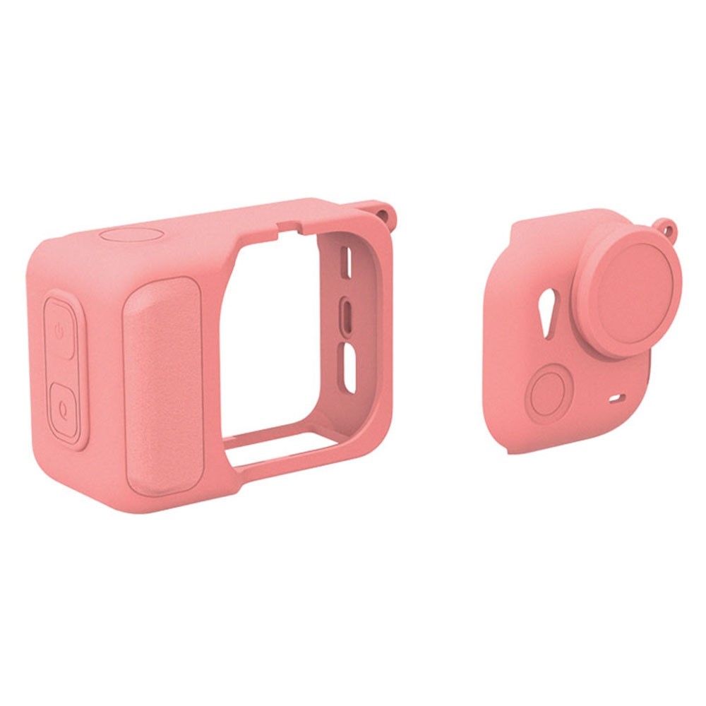 Silikonový ochranný obal s krytkou objektivu pro Insta360 GO Ultra – růžový