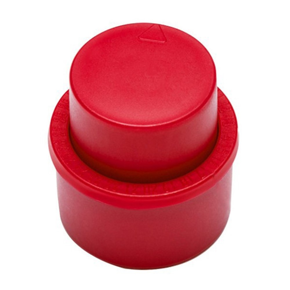 Uzávěr s pumpičkou na sycené nápoje - červený