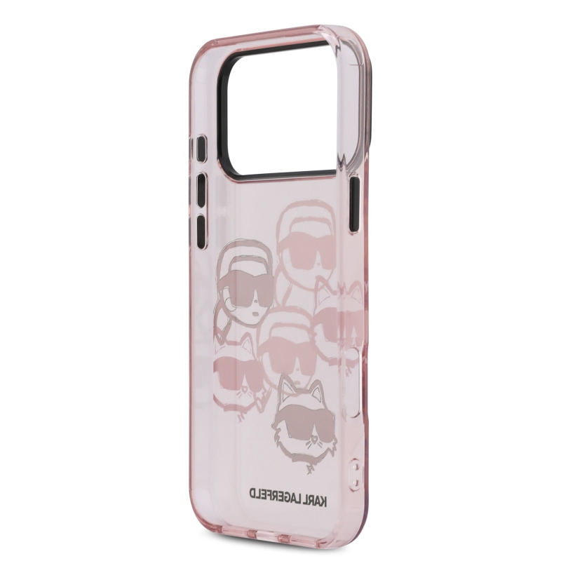 Karl Lagerfeld IML Multi K&CH Heads Zadní Kryt pro iPhone 17 Pro Max Pink