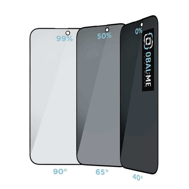 OBAL:ME Privacy 5D Tvrzené Sklo pro Apple iPhone 16 Pro Max Black