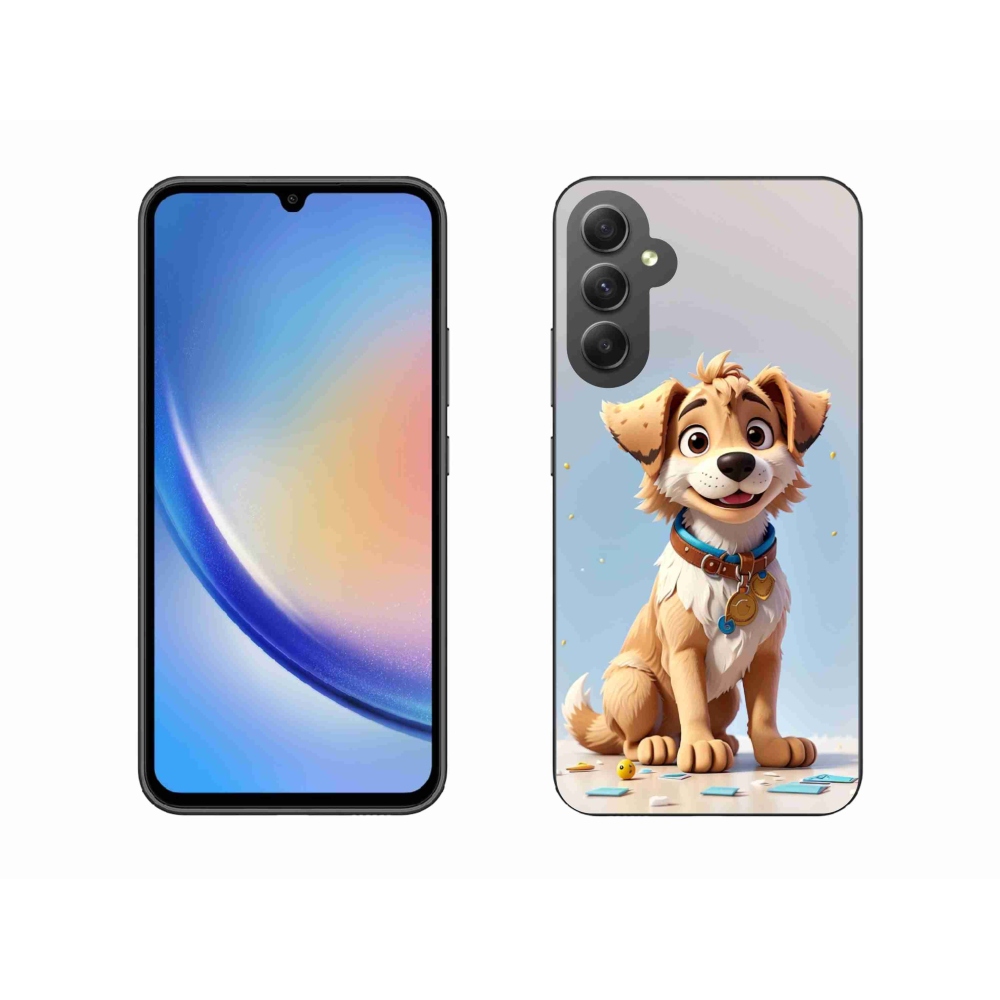 Gelový kryt mmCase na Samsung Galaxy A34 5G - kreslené štěně