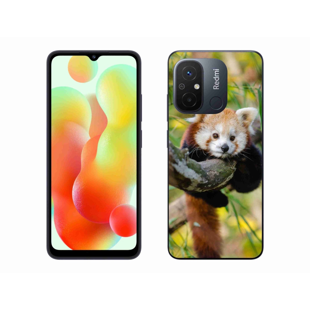 Gelový kryt mmCase na Xiaomi Redmi 12C - panda červená