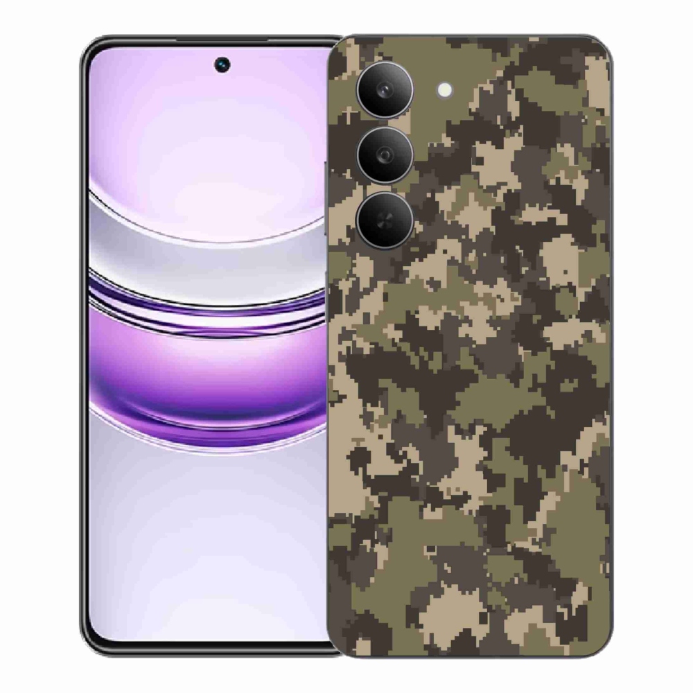 Gelový kryt mmCase na Realme 14x 5G - maskáčový vzor 12