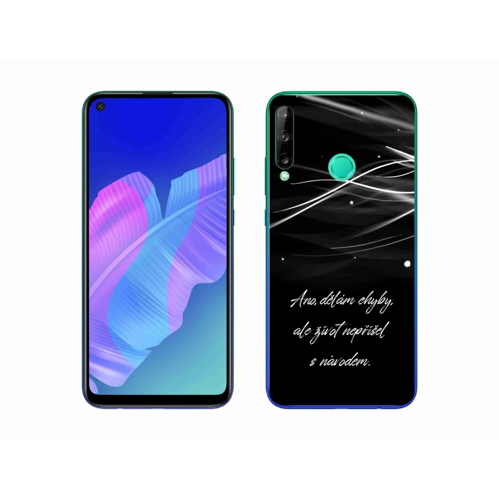 Gelový kryt mmCase na Huawei P40 Lite E - citát černé pozadí