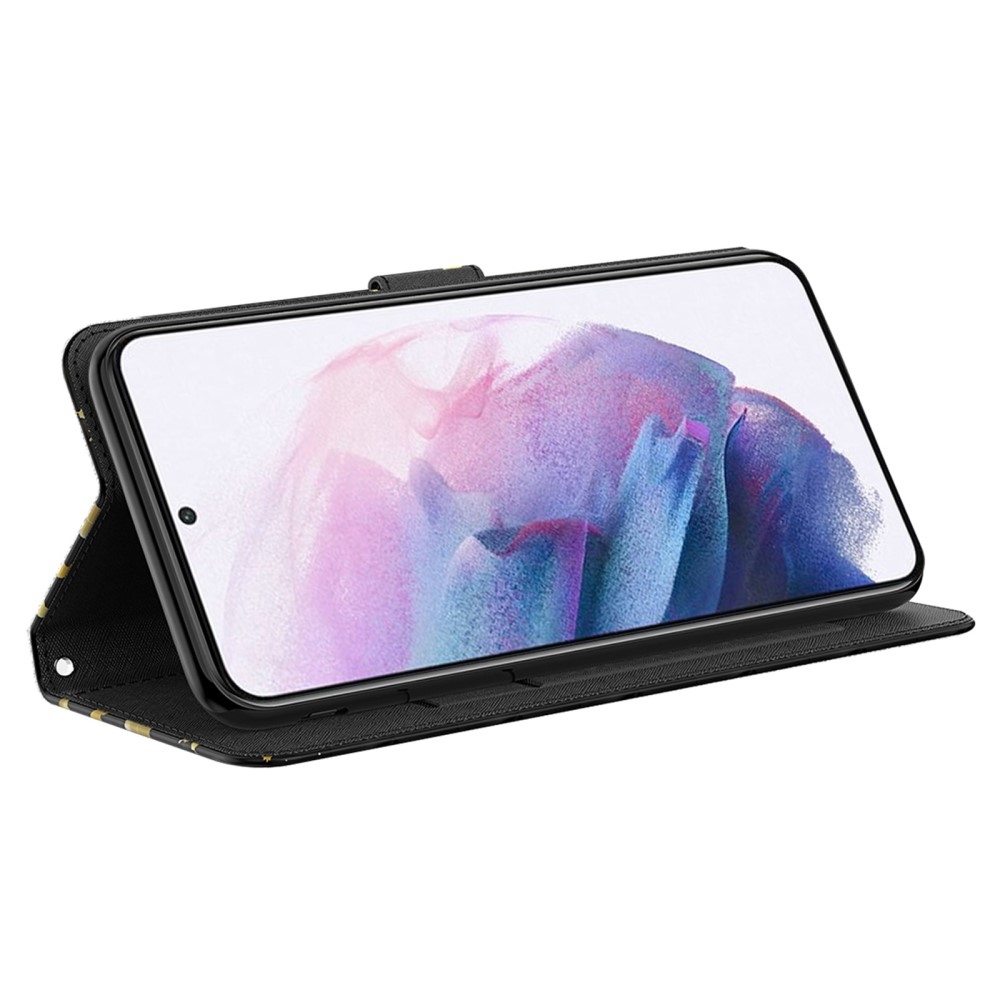 Print knížkové pouzdro na Samsung Galaxy A15 4G/5G - zlatí motýli