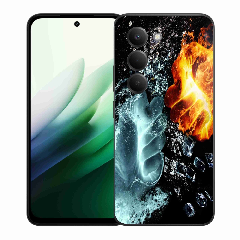 Gelový kryt mmCase na Xiaomi Redmi 15 5G (169mm) - voda a oheň