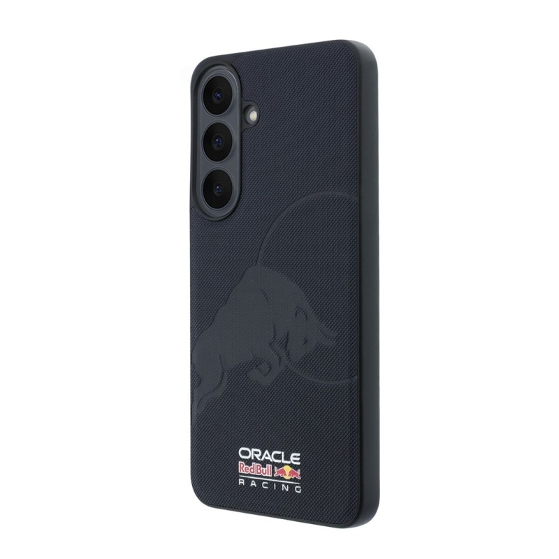 Red Bull PU Leather Meshed Debossed Bull Magnetic Zadní Kryt pro Samsung Galaxy S26 FE Navy 