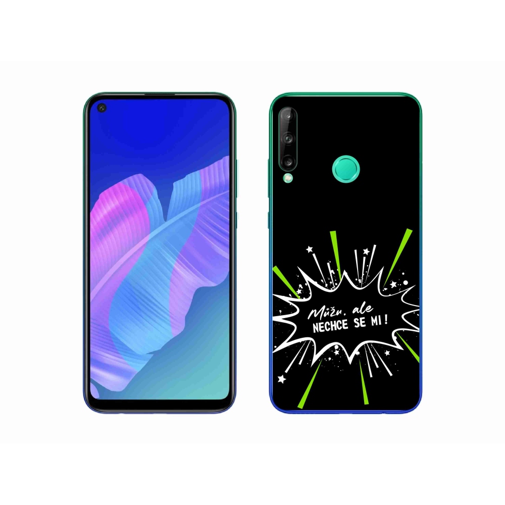 Gelový kryt mmCase na Huawei P40 Lite E - vtipný text 11 černé pozadí