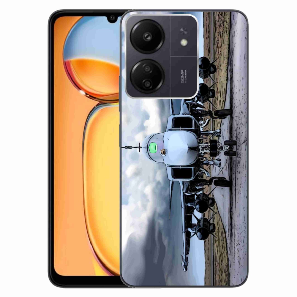 Gelový kryt mmCase na Xiaomi Poco C65/Redmi 13C - vojenské letadlo