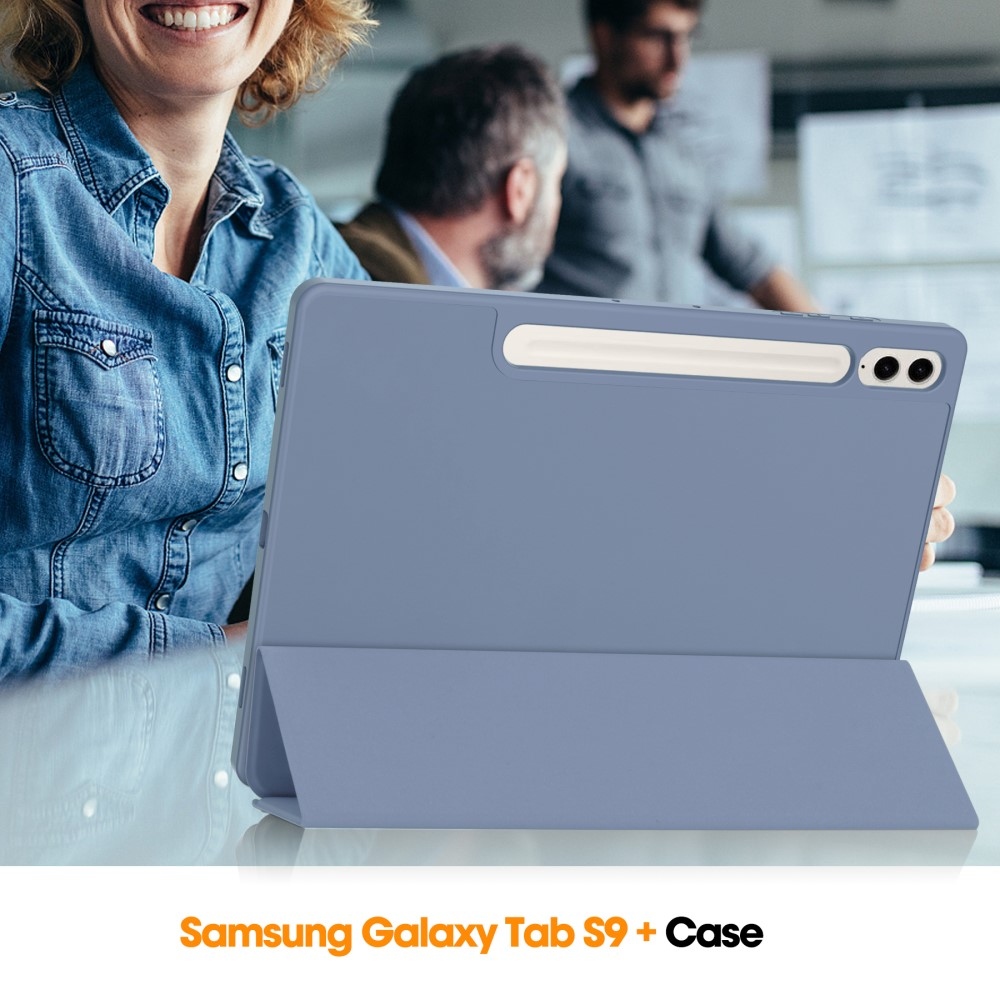 Case chytré zavírací pouzdro na Samsung Galaxy Tab S9 FE+ - fialové