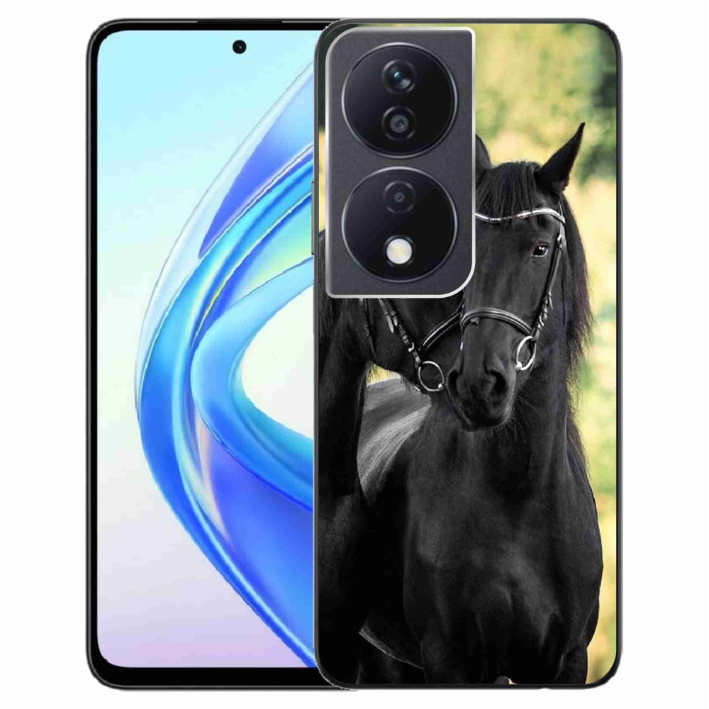 Gelový kryt mmCase na Honor X7b/Honor 90 Smart - dva černí koně