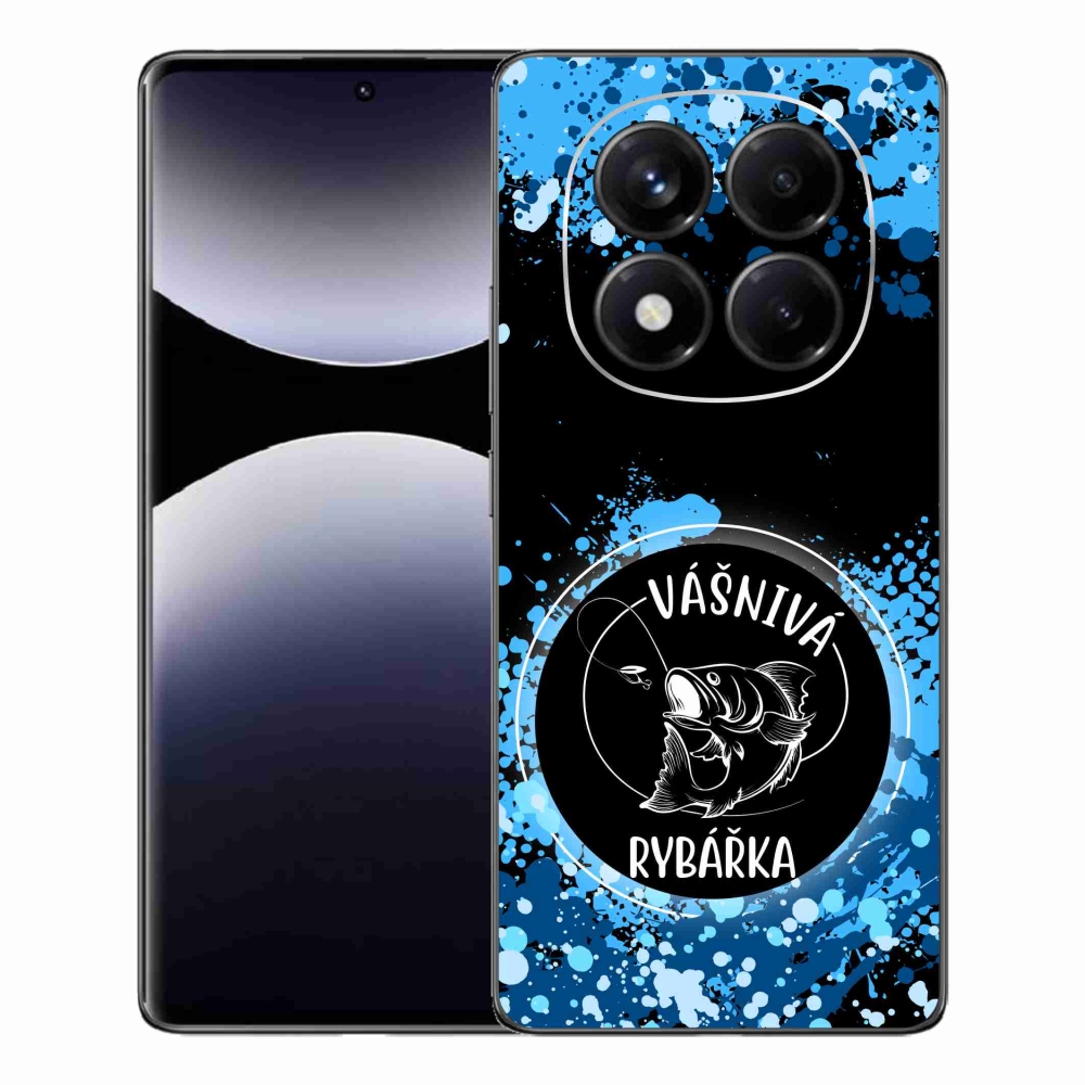 Gelový kryt mmCase na Xiaomi Redmi Note 14 Pro - vášnivá rybářka černé pozadí