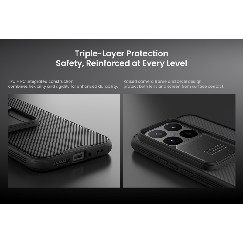 Nillkin CamShield PRO Zadní Kryt pro Xiaomi 17T Pro Transparent Black