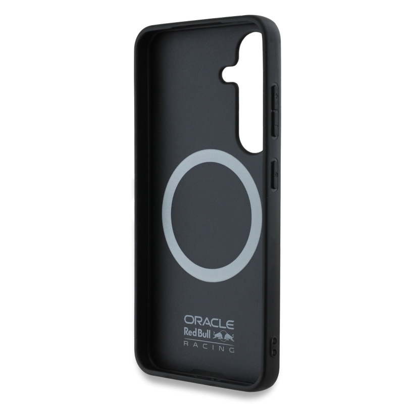 Red Bull Leather Meshed Debossed Logo MagSafe Zadní Kryt pro Samsung Galaxy S25 Navy