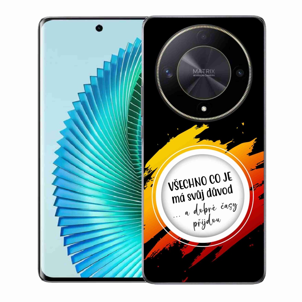 Gelový kryt mmCase na Honor Magic 6 Lite 5G - citát 3 černé pozadí