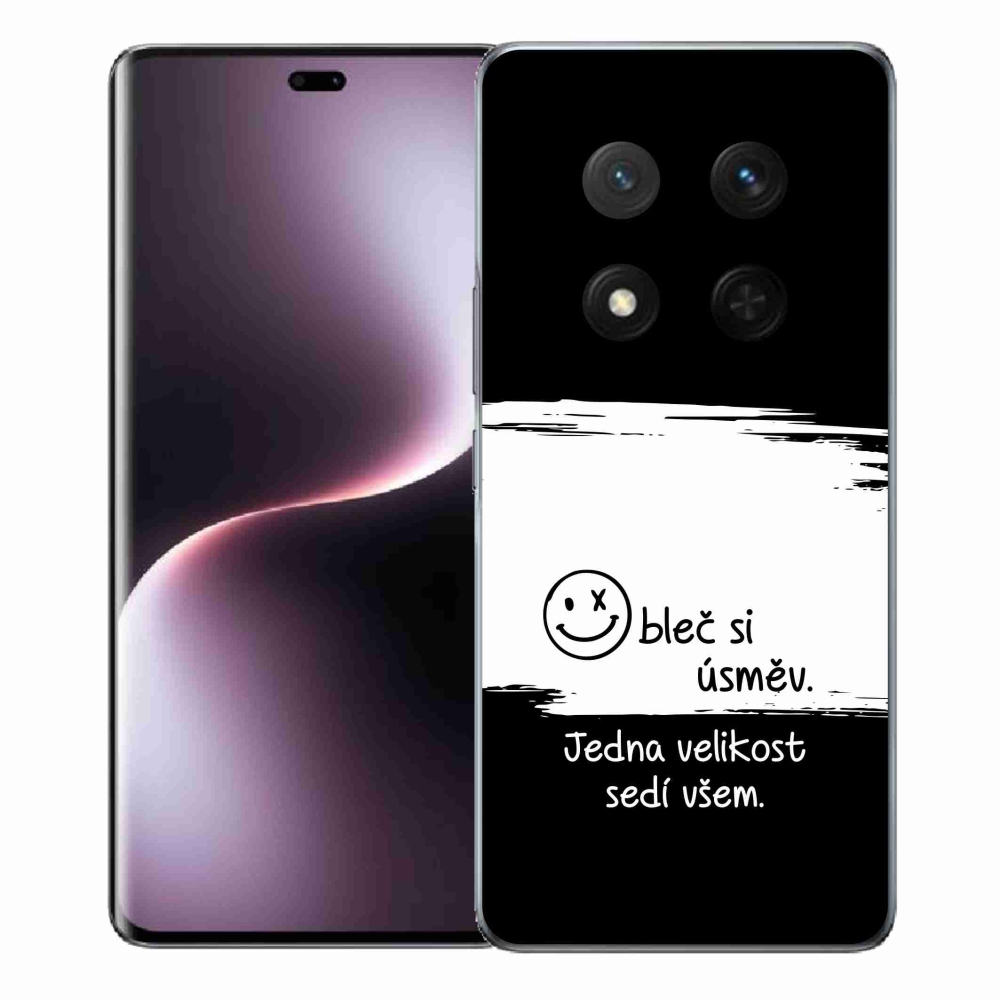 Gelový kryt mmCase na Honor Magic 7 Lite 5G - vtipný text 8 bíločerné pozadí