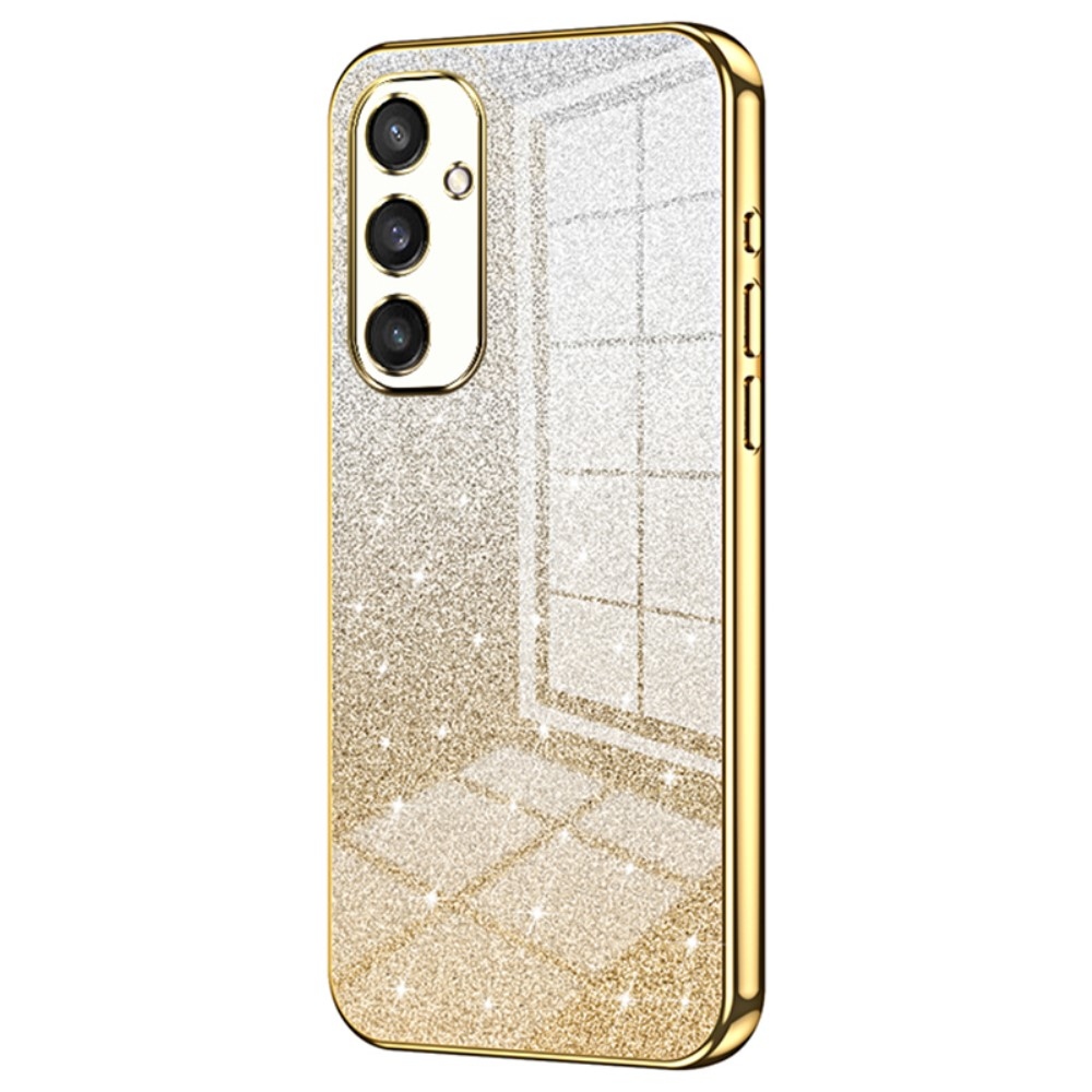 Cut gelový třpytivý obal na Samsung Galaxy S24 - zlatý