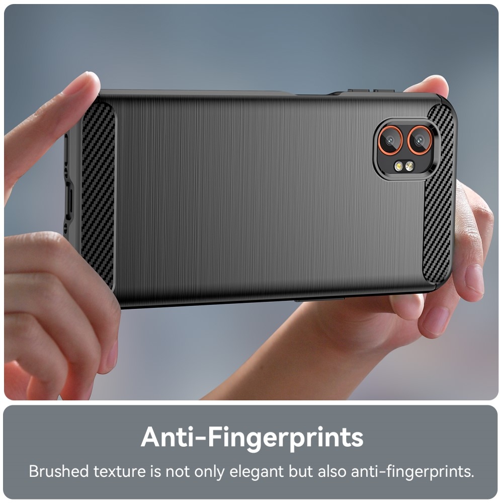 Carbon odolný gelový obal na Samsung Galaxy Xcover 7 Pro - černý