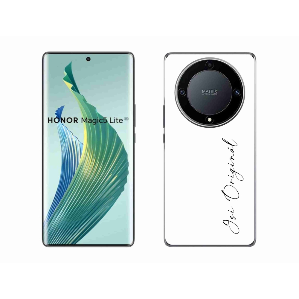 Gelový kryt mmCase na Honor Magic 5 Lite 5G - jsi originál bílé pozadí