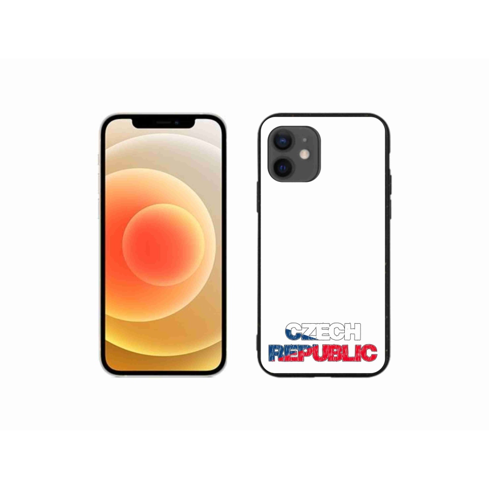 Gelový kryt mmCase na iPhone 12 mini - Czech Republic bílé pozadí