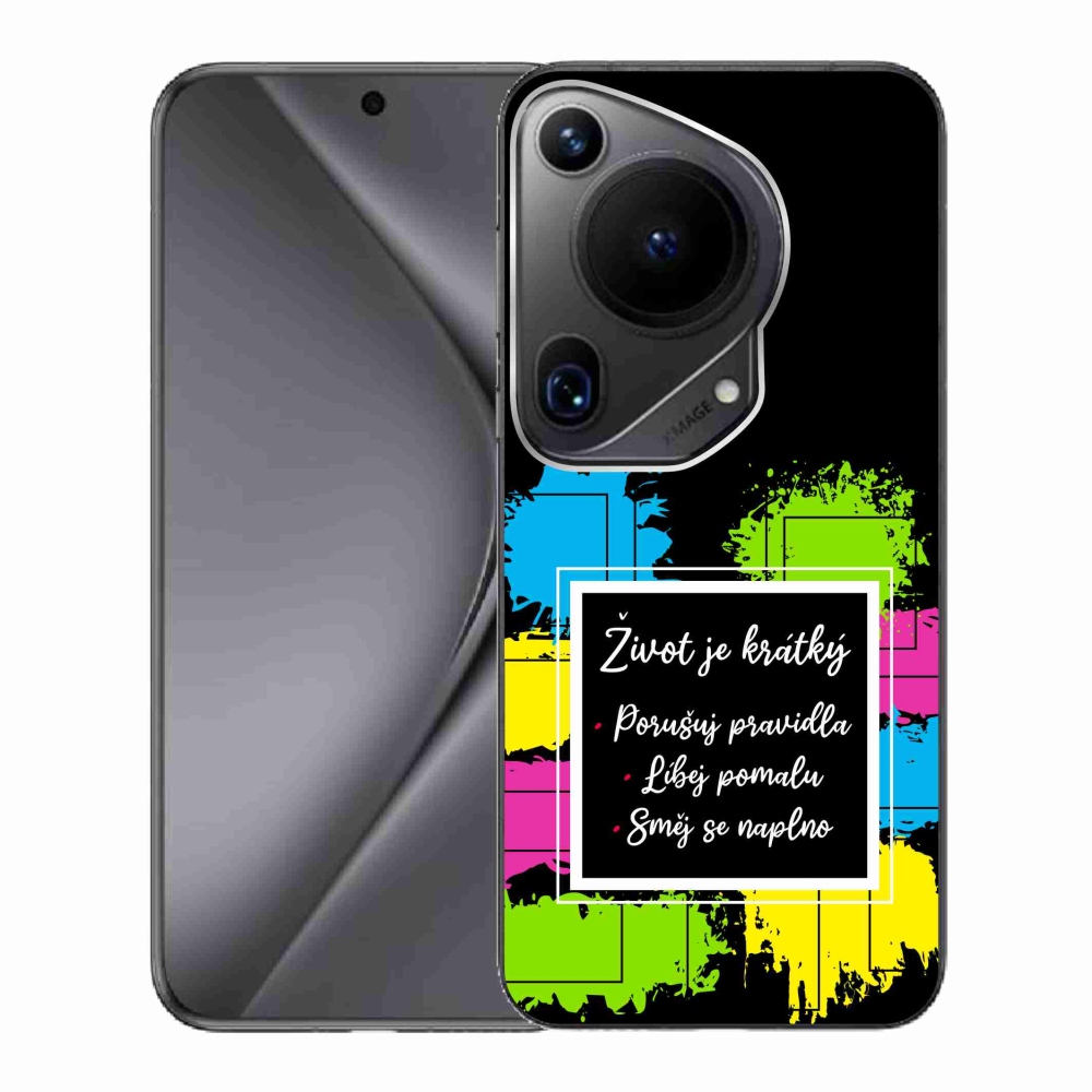 Gelový kryt mmCase na Huawei Pura 70 Ultra - citát 5 černé pozadí