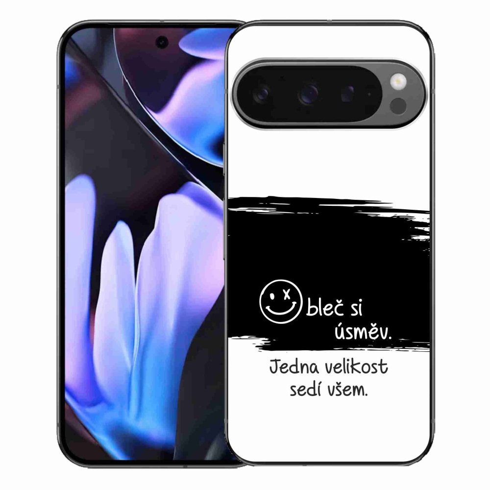Gelový kryt mmCase na Google Pixel 9 Pro XL - vtipný text 8 černobílé pozadí