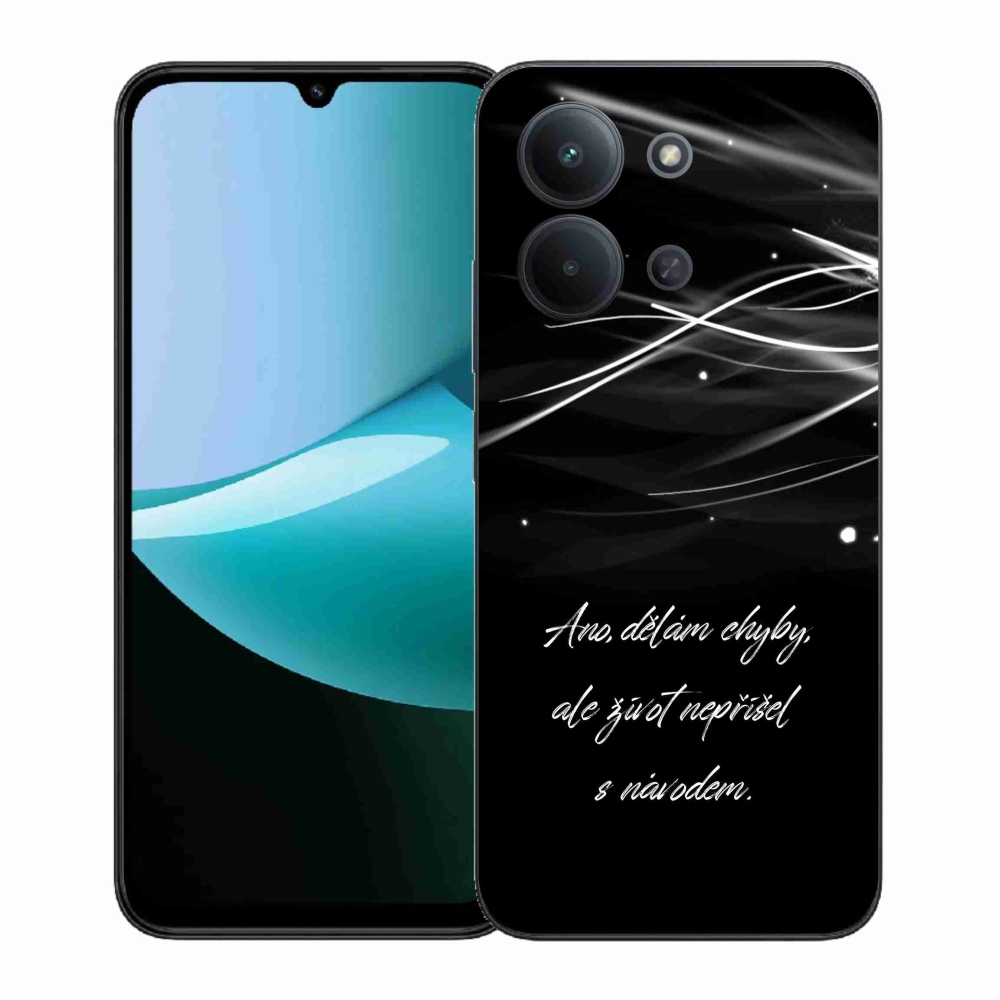 Gelový kryt mmCase na Xiaomi Redmi 15C 4G (171mm)/Poco C85 4G (171mm) - citát černé pozadí