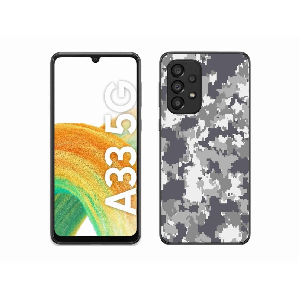 Gelový kryt mmCase na Samsung Galaxy A33 5G - maskáčový vzor 2